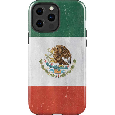 Mexico Flag Distressed iPhone 15 Pro Max Impact Case